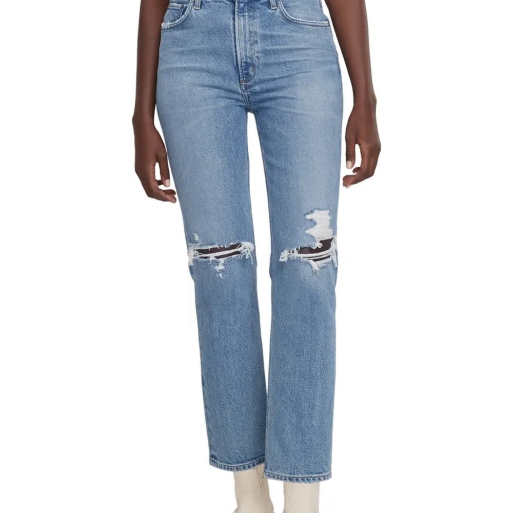 AGOLDE Wilder Mid-Rise Straight Jeans in Whiplash LIKE NEW